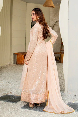 Picture of Manahils - Safiyya RTW Collection - K-147-Peach - Available at Raja Sahib