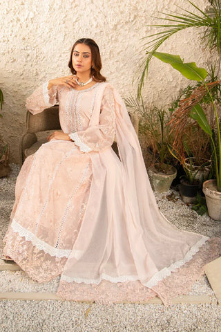 Picture of Manahils - Safiyya RTW Collection - K-152-Peach - Available at Raja Sahib