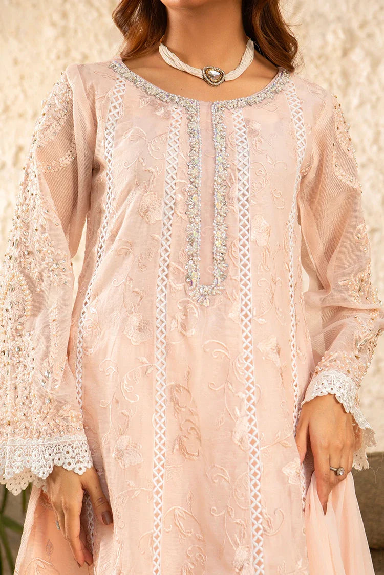 Picture of Manahils - Safiyya RTW Collection - K-152-Peach - Available at Raja Sahib