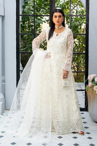 Picture of Manahils - Safiyya RTW Collection - K-157-Off White - Available at Raja Sahib