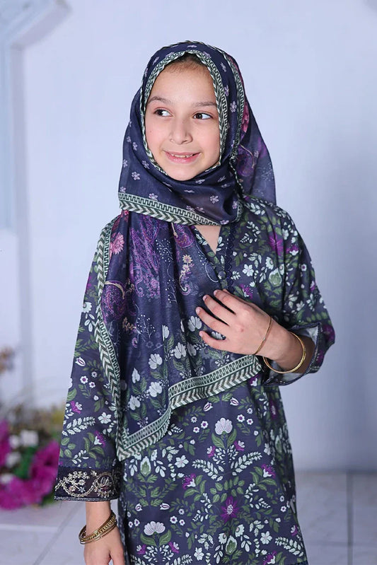 Suntex Fabrics - Printed Lawn Chikankari Embroidered Suit - 3 Piece
