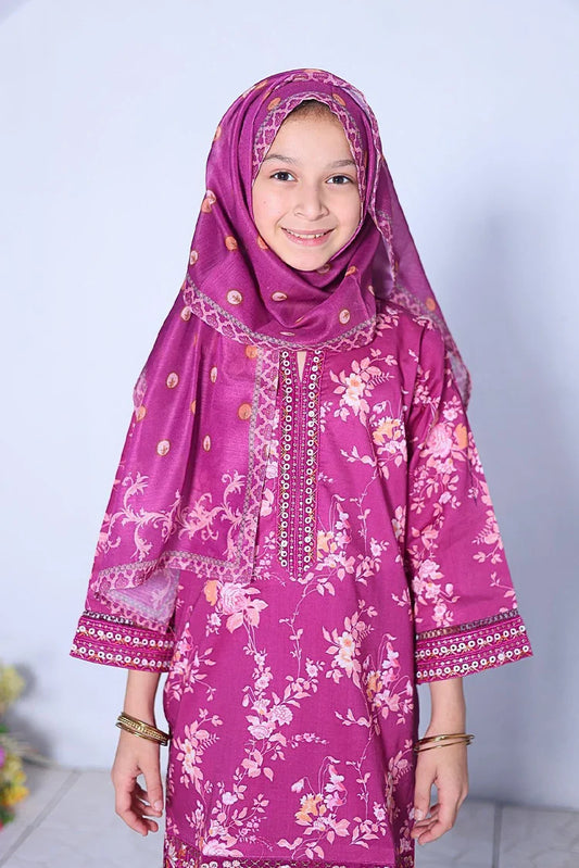 Suntex Fabrics - Printed Lawn Chikankari Embroidered Suit - 3 Piece