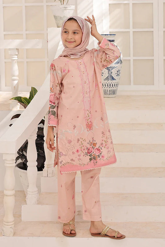 Suntex Fabrics - Blush Pink Printed Lawn Suit - 3 Piece