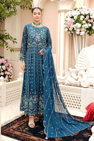 Ricamo - Dhanak 4 PC Unstitched Festive Collection - Shahsa