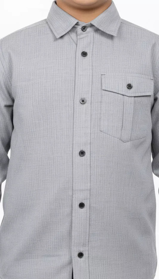 Peelu - Button Down Shirt - Grey