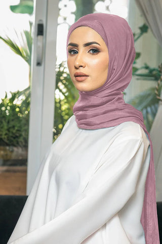 Picture of Malbus - Silk Hijab - Mauve - Available at Raja Sahib