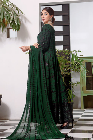 Picture of Abaan Zohan - Siyaah Collection - Kaai Green & Black - Available at Raja Sahib