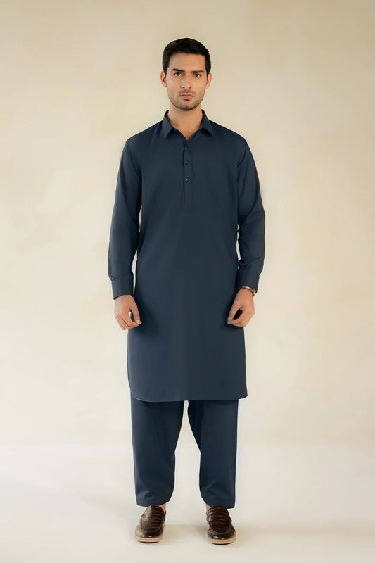 Divinely Crafted - Men Shalwar Kameez - Navy