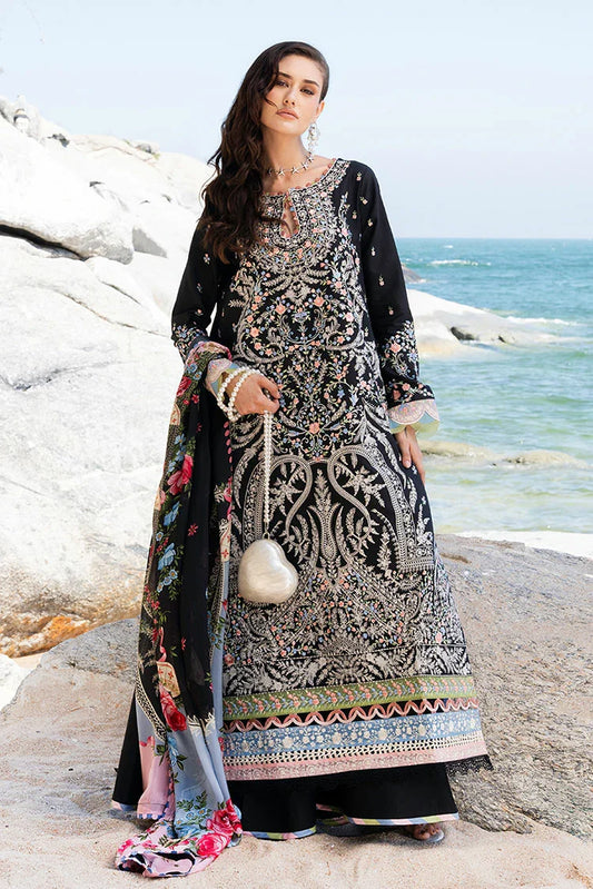 Fiona - Solara Luxury Lawn - Noir