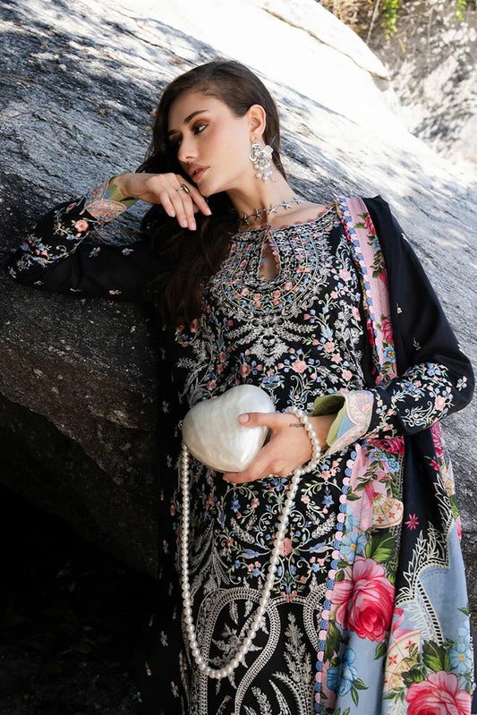 Fiona - Solara Luxury Lawn - Noir