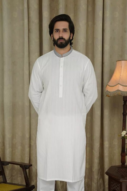 Maqsood Garments - Lawn Men's Kurta - White