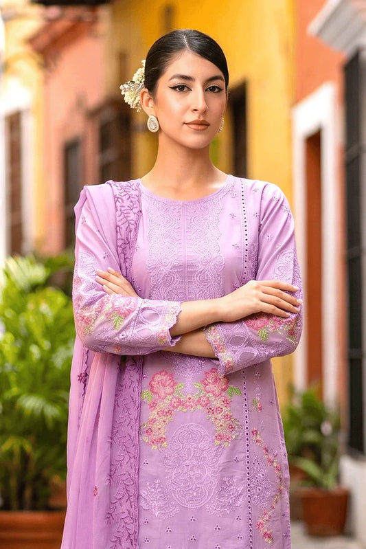 Maherposh - Luxury Festive Embroidered Lawn Suit - 3 Piece