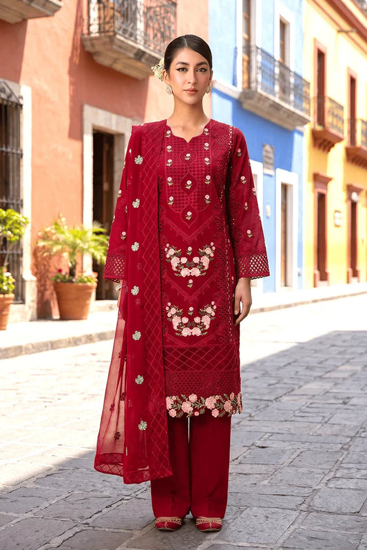 Maherposh - Luxury Festive Embroidered Lawn Suit - 3 Piece