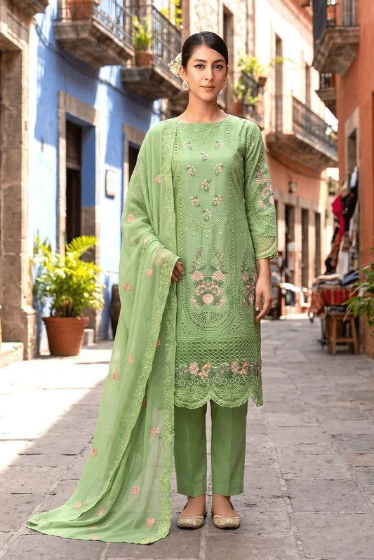 Maherposh - Luxury Festive Embroidered Lawn Suit - 3 Piece