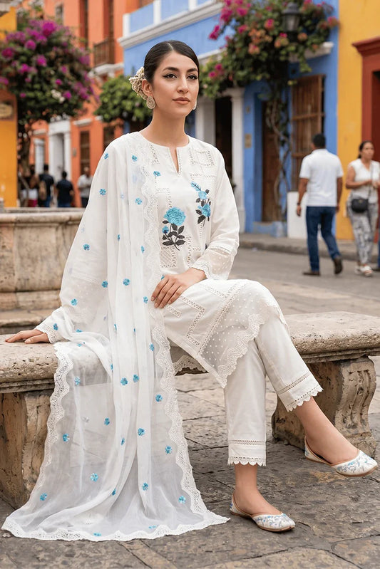 Maherposh - Luxury Festive Embroidered Lawn Suit - 3 Piece