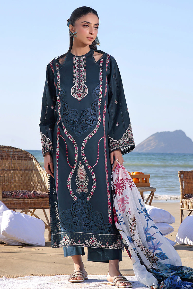 Picture of Izel Apparel - Saahil Signature Lawn Collection - Sapphire - Available at Raja Sahib