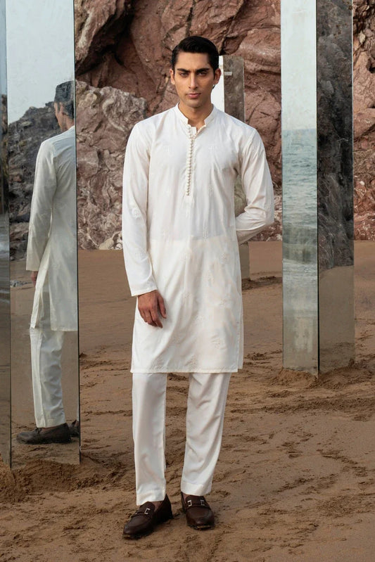 Dynasty - Embroidered Kurta Trouser