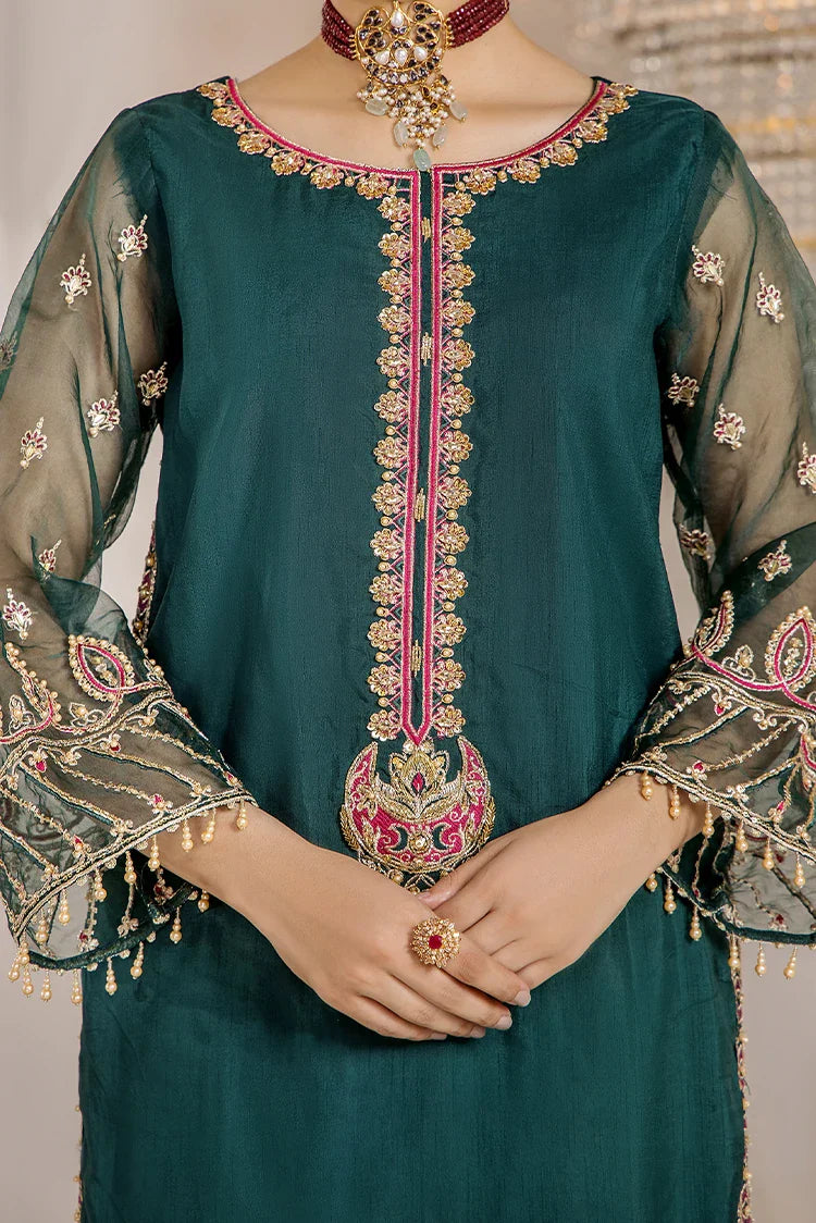 Picture of Rajwani - Sahiba Luxury Pret - Xenia green - Available at Raja Sahib