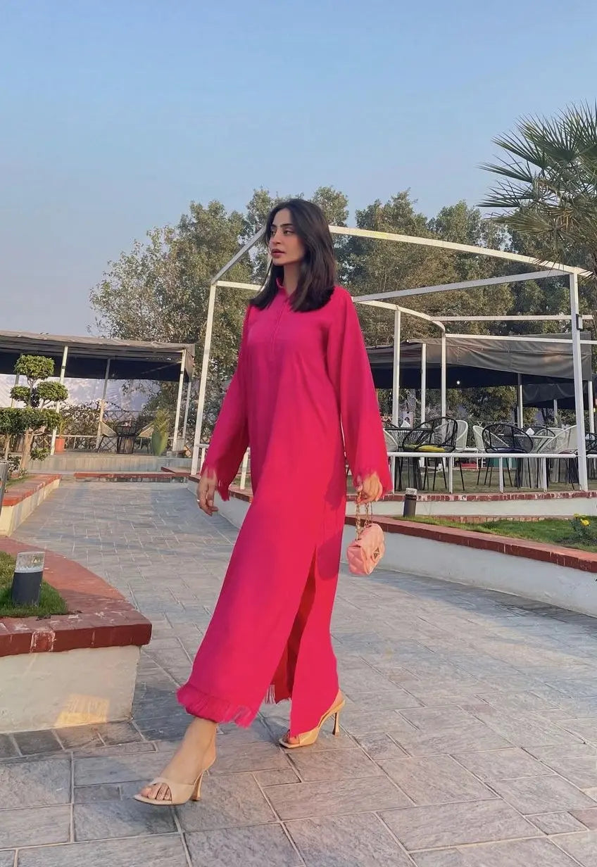 Picture of Manahils - Threaded Love Pink - Available at Raja Sahib