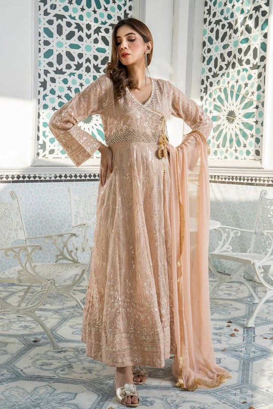 Picture of Manahils - Safiyya RTW Collection - Tea Pink-105 - Available at Raja Sahib