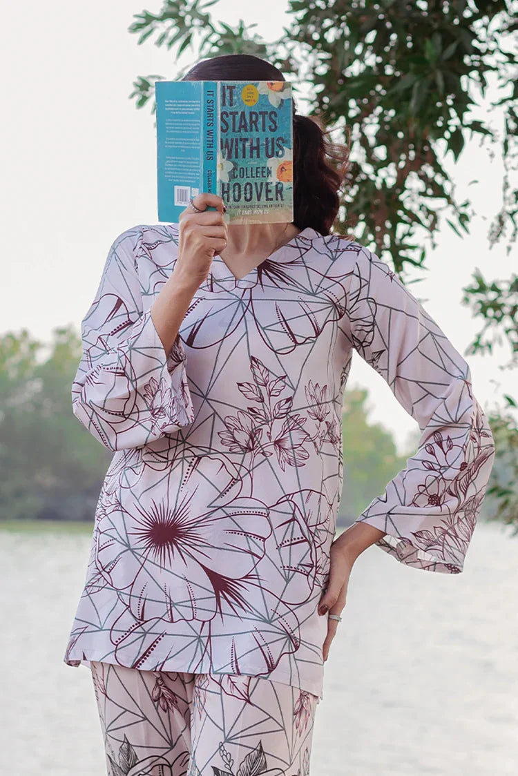 Picture of Tasneem Shamim - Sofia - Crepe - Co-ords - Available at Raja Sahib