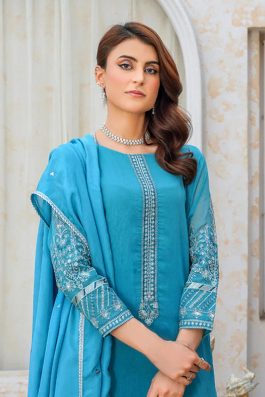 Picture of Emeralds - Embroidered Chiffon Festive Pret - Tabeer - Available at Raja Sahib