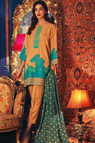 Picture of Charizma - CH 15 Chenille Embroidered Leather Peach collection Vol 2 - Available at Raja Sahib