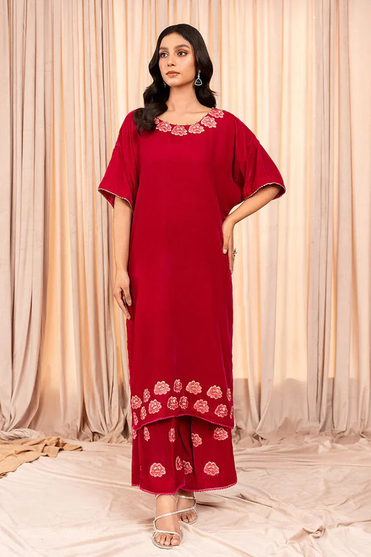 Picture of Stitch Vibes - Rouge Passion Dress - 2 Piece - VFJ3341 - Available at Raja Sahib