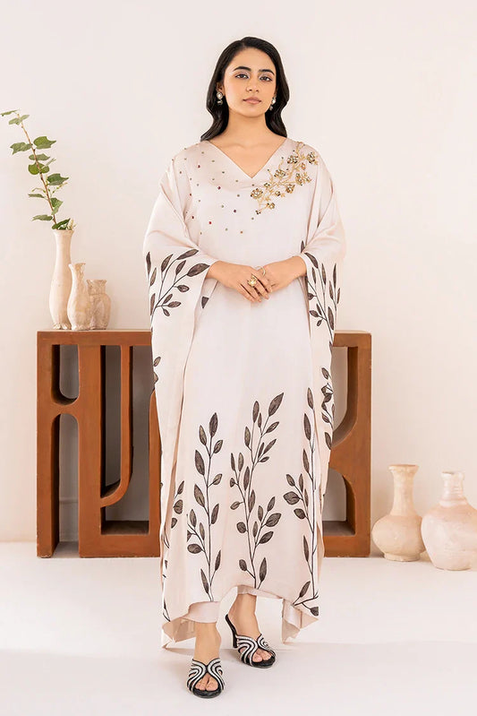 Picture of Stitch Vibes - Velora Collection - Serene Ivory Kaftan - Available at Raja Sahib