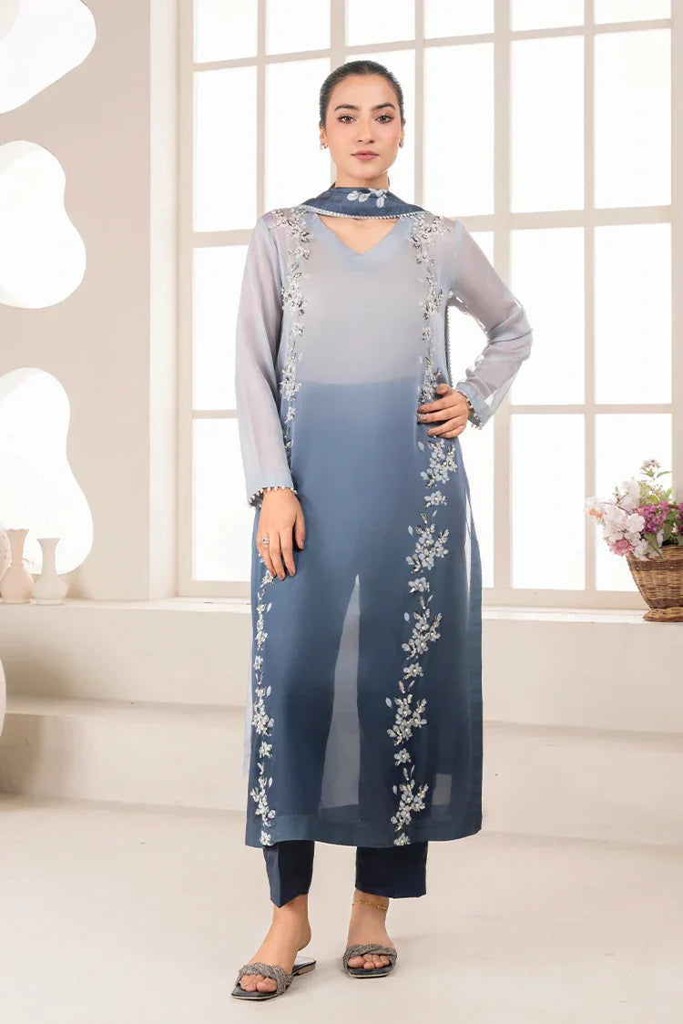 Picture of <!--anp-->Stitch Vibes - Ravayah Eid Collection Vol 1 - Ciel Gris Dress - Available at Raja Sahib