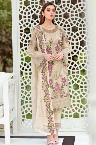 Picture of Ramsha - M 409 Minhal Embroidered Chiffon Collection Vol 4 - Available at Raja Sahib