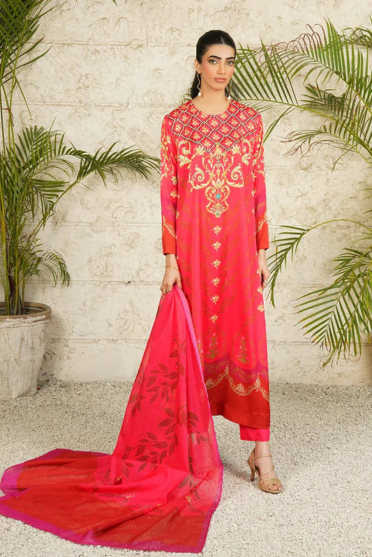 Picture of <!--ank-->Stitch Vibes - Ravayah Eid Collection Vol 1 - Peony Glow Dress - Available at Raja Sahib