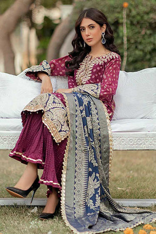 Al Zohaib Textile - SSLJS 22 02 Sunehri Shaam Luxury Formals Jacquard Series