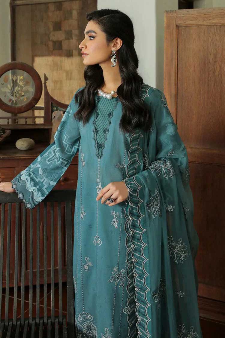 Picture of Farasha - D6 Sky Dew Lawn Collection Vol 2 - Available at Raja Sahib