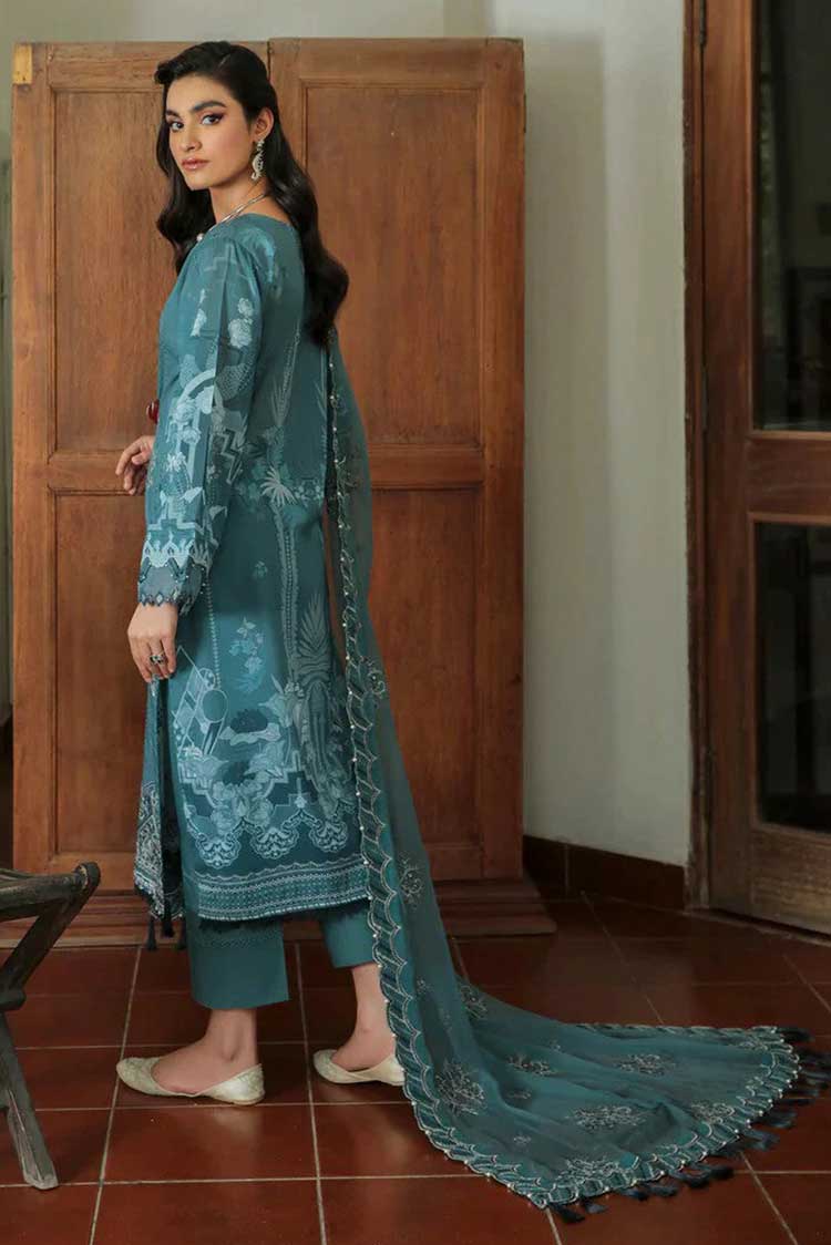 Picture of Farasha - D6 Sky Dew Lawn Collection Vol 2 - Available at Raja Sahib