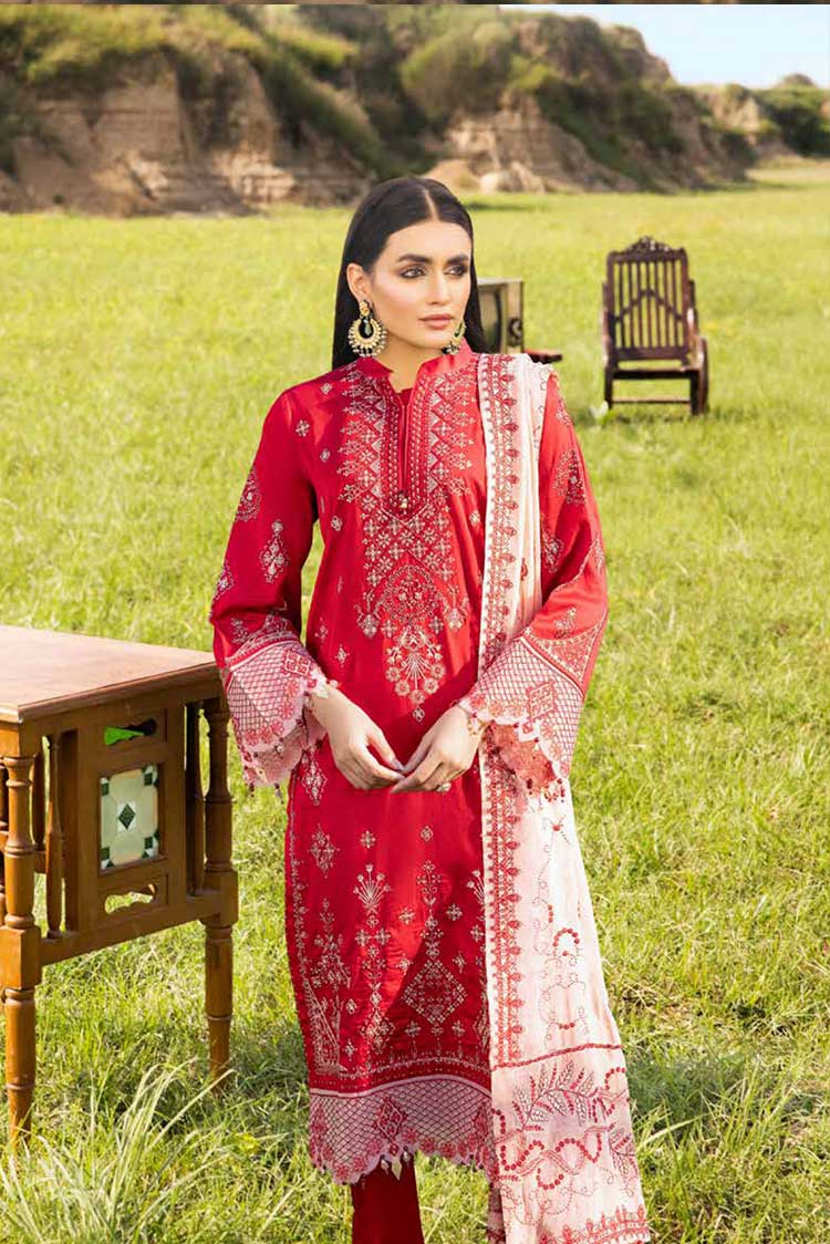 Picture of <!--brx-->Muscari - MSCE 105 Satin Cotton Embroidered Collection - Available at Raja Sahib