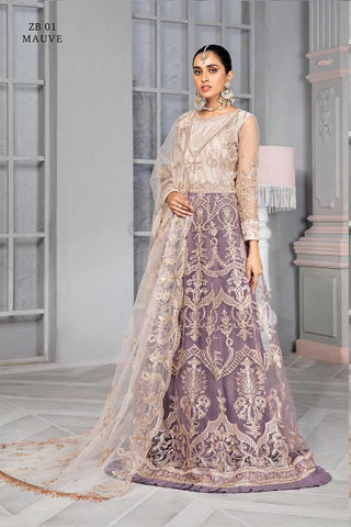 Picture of Zarif - ZB 01 Mauve Bahaar Formal Wear Collection - Available at Raja Sahib