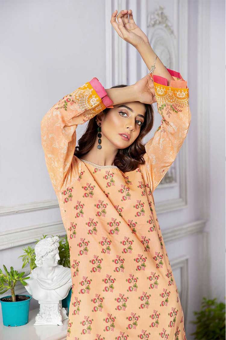 Picture of <!--ble-->Lala - LA 0023 Faro Digital Printed Kurti Collection - Available at Raja Sahib