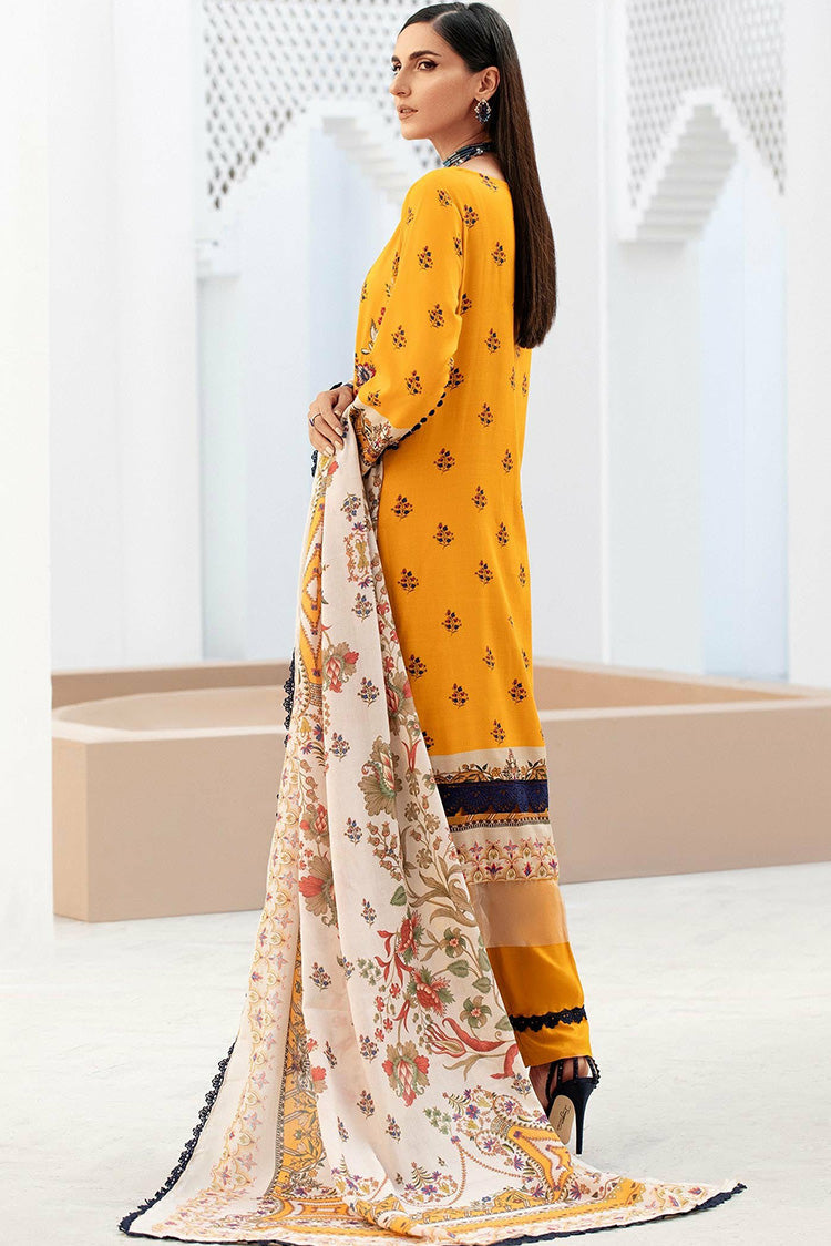Picture of <!--biz-->Lala - LW 0026 Blossom Embroidered Slub Linen Collection - Available at Raja Sahib