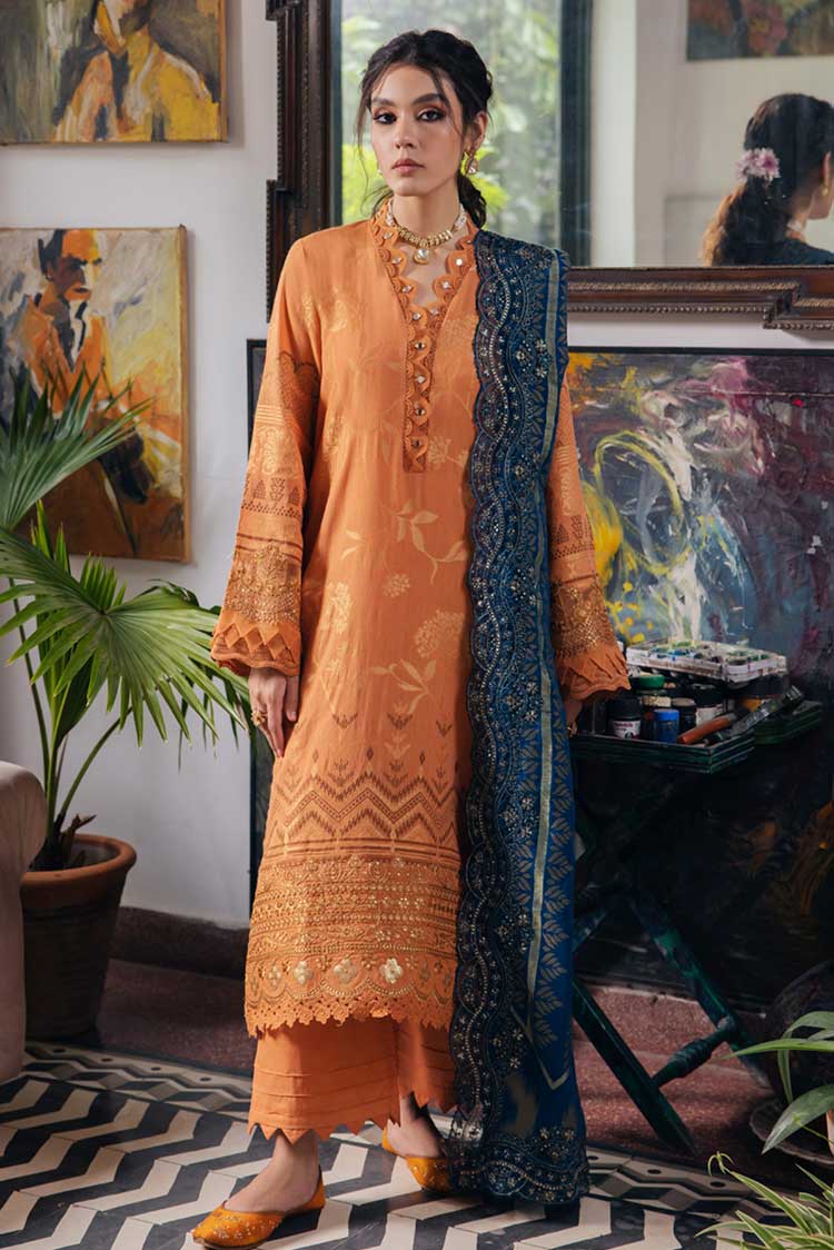 Picture of <!--vl-->Nureh - NJ 86 Maya Embroidered Cambric Jacquard Collection - Available at Raja Sahib
