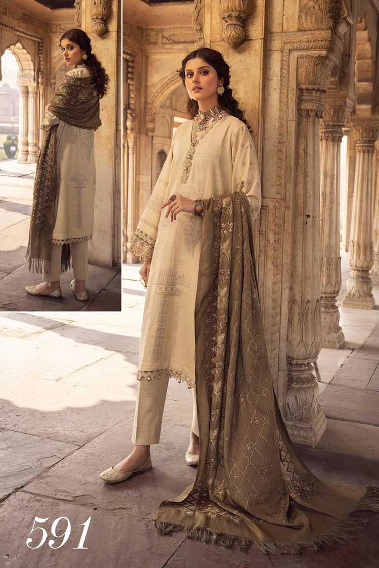 Picture of <!--bjk-->Shaista - Design 591 Gold Embroidered Peach Leather Collection - Available at Raja Sahib