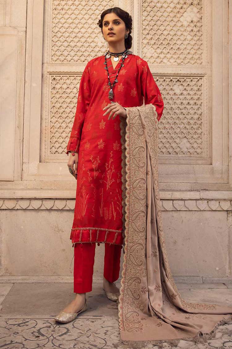 Picture of <!--bjj-->Shaista - Design 593 Gold Embroidered Peach Leather Collection - Available at Raja Sahib