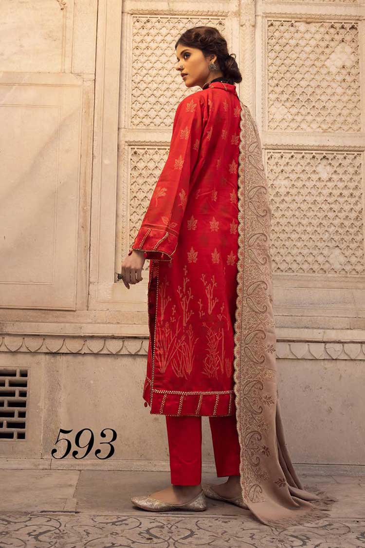 Picture of <!--bjj-->Shaista - Design 593 Gold Embroidered Peach Leather Collection - Available at Raja Sahib