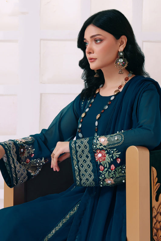 Picture of Abaan Zohan - Zeenia Collection - Peacock - Available at Raja Sahib