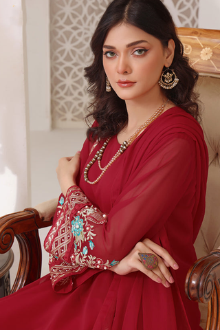 Picture of Abaan Zohan - Zeenia Collection - Red - Available at Raja Sahib