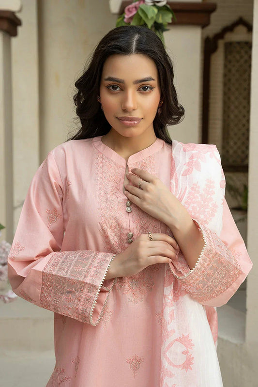 Ziara - Embroidered Lawn Suit - 3 Piece - SKU-08