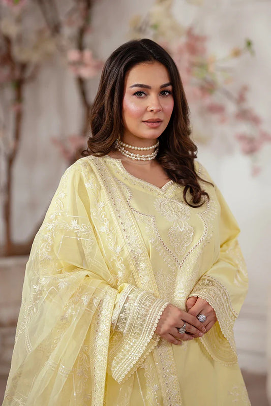 Zarlay - Gull Bahar Luxury Lawn - 3 Piece - Lemon Yellow