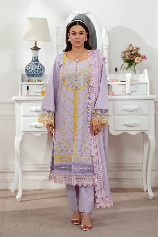 Zarlay - Gull Bahar Luxury Lawn - 3 Piece - Embroidered Lawn Dress