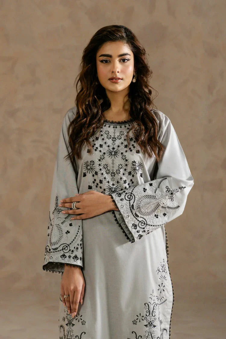 Picture of Zehnaz - Embroidered Cambric Shirt - Noreeza - Available at Raja Sahib