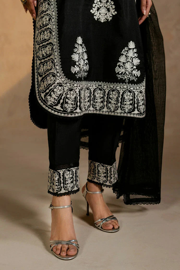 Picture of Zehnaz - Embroidered Raw Silk Set - 3 Piece - Reya - Available at Raja Sahib